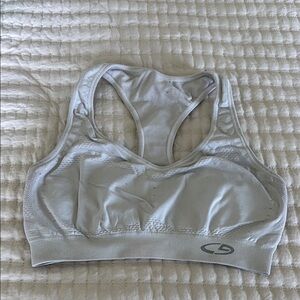 Champion White Sports Bra Racerback Design